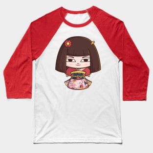 OKIKU JAPANESE HORROR DOLL Baseball T-Shirt